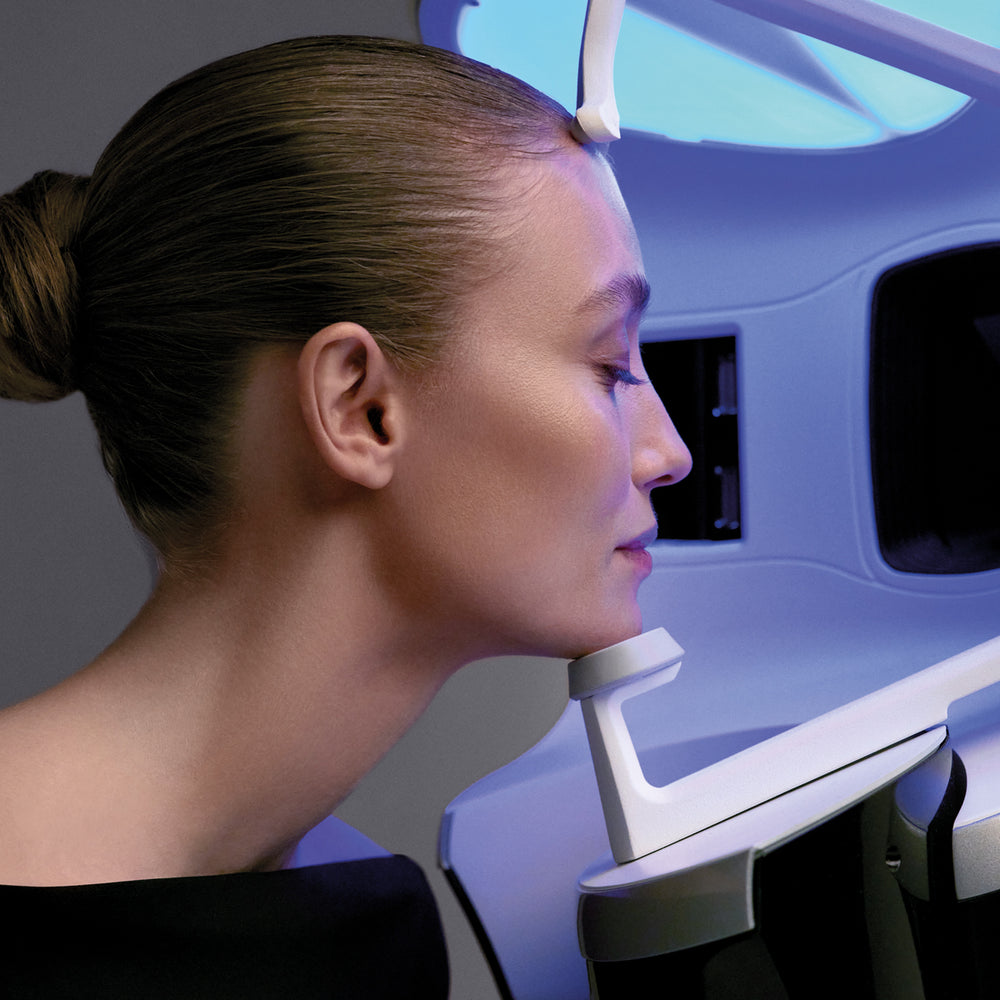 Gesicht Frau bei Visia Hautanalyse